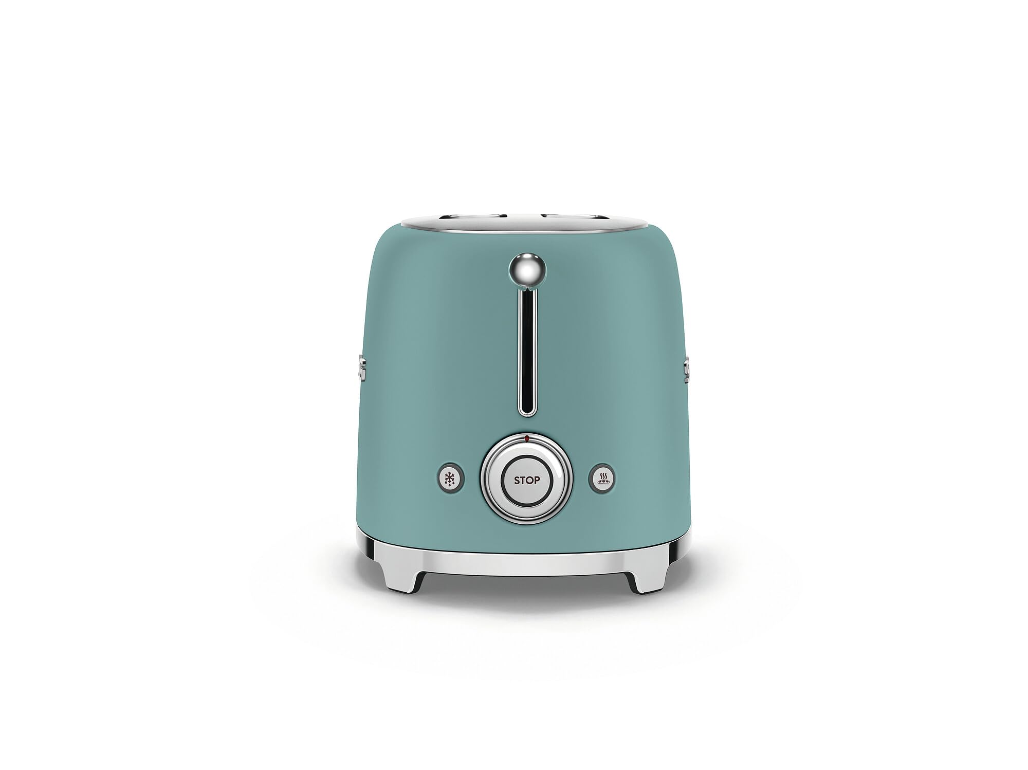 SMEG 2 Slice Toaster with 6 Presets and Defrost Function and Removable Crumb Tray (Jade)