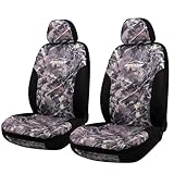 CAROMOP Premium Camo Front Seat Covers – Waterproof Wear Resistant Neoprene & Oxford Fabric, Airbag Compatible, Universal Fit for Cars, Vans, Trucks & SUV
