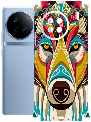 Image of AtOdds - Full Body Back Screen Guard Protector Film - Lamination Wrap Skin Sticker Compatible with VIVO X90 | Scratchproof Matte Finish (Mighty Wolf)