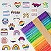 200pcs Pride Stickers Mixed LGBTQ Sticker Gay Rainbow LGBTQ Party Favors Lesbian Bisexual Pansexual Transgender Stickers for Laptop Graffiti Vinyl Decals Sticker Toys