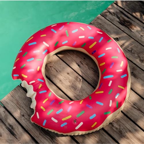 Boia Donuts Inflável 90cm Rosquinha Mordido Piscina Diversão Praia Original Premium