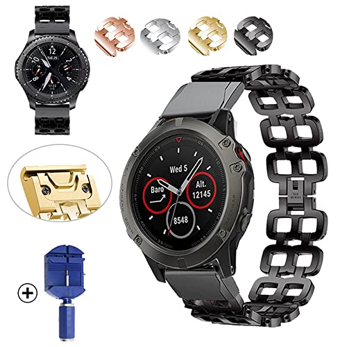 Banda de reloj de 26 mm de acero inoxidable compatible con 6X Pro 6