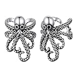ChicSilver Faux Piercing Oreille Argent Femme à Double Tentacule Octopus-Boucle d'Oreille...