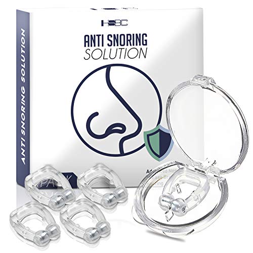 Anti Snoring Devices Snoring Solution,Silicone Magnetic Anti Snore Nose Clip, Professional Sleeping Aid Relieve Snore (Pack of 4)