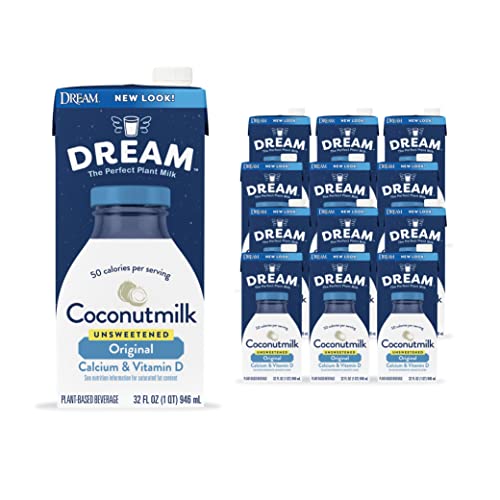Coconut Dream Enriched Coconut Drink, Original Unsweetened, 32 Oz (Pack of 12)