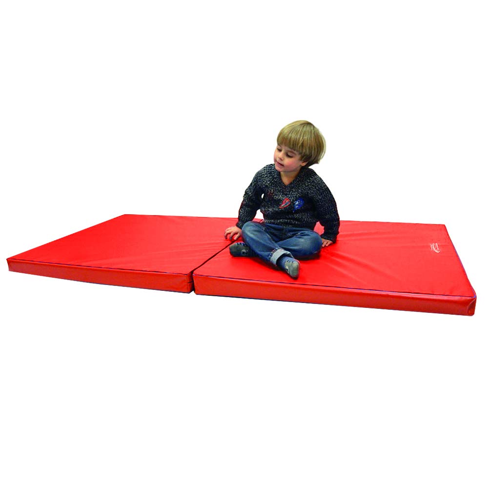 Grevinga Klappbare Turnmatte RG 35 – 200 x 100 x 6 cm - ROT - Made in Germany - Faltbare Gymnastikmatte für Fitness, Sport und Gymnastik, Rutschfest und Platzsparend, Weichbodenmatte