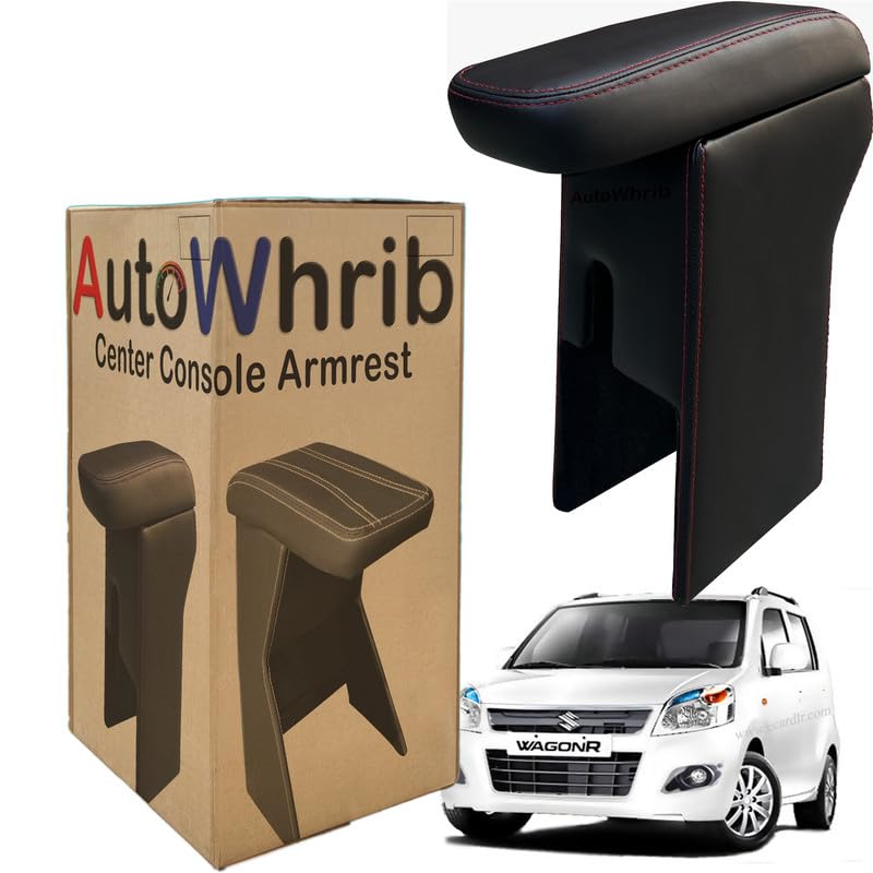 Image of Car Arm Rest For Wagon R 2014 to 2018 Armrest with Storage Box & Soft Cushion Pad, Luxury Arm Rest, Black Colour