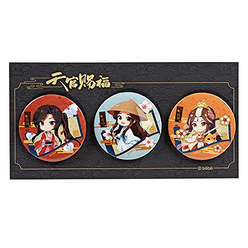 BiLiBiLi 人気アニメ「天官賜福」Q版 アニメキャラクター ブリキバッジ 謝怜 花城 缶バッジ 萌えグッズ ピンバッチ 飾り (3枚セット) BiLiBiLi 人気アニメ「天官賜福」Q版 アニメキャラクター ブリキバッジ 謝怜 花城 缶バッジ 萌えグッズ ピンバッチ 飾り (3枚セット)