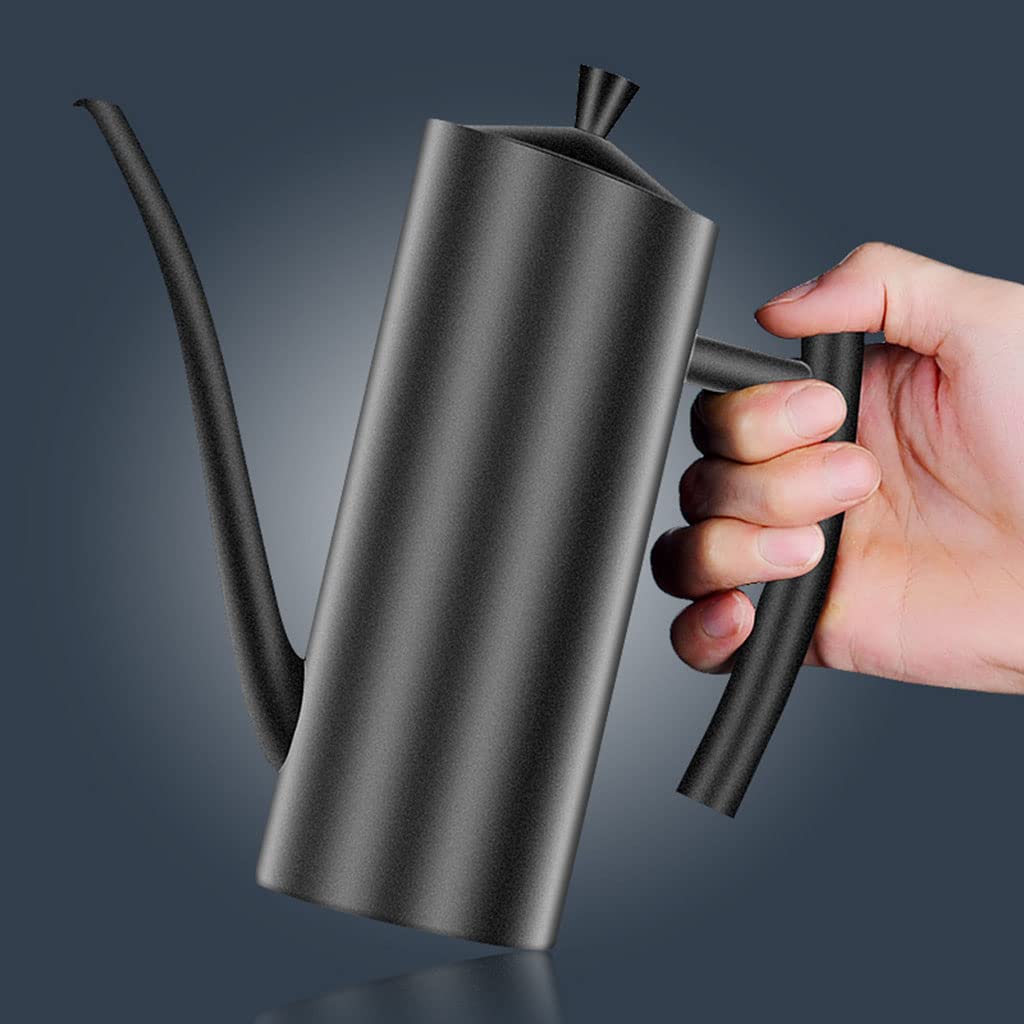 BRYER Olivenölspender Flasche,Edelstahl Auslaufsicherer Öltopf mit tropffreiem Ausgießer Ölkanne Topf Drizzler, Ölspender Küche Vorratsbehälter(Size:1000ML,Color:Schwarz)