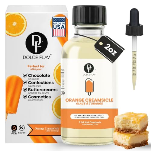 Dolce Flav Orange Cream Extract, Oil-Soluble, 2 Oz