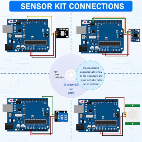 37-in-1 Sensor Kit for Arduino, Upgraded Electronics Kit - Image 5