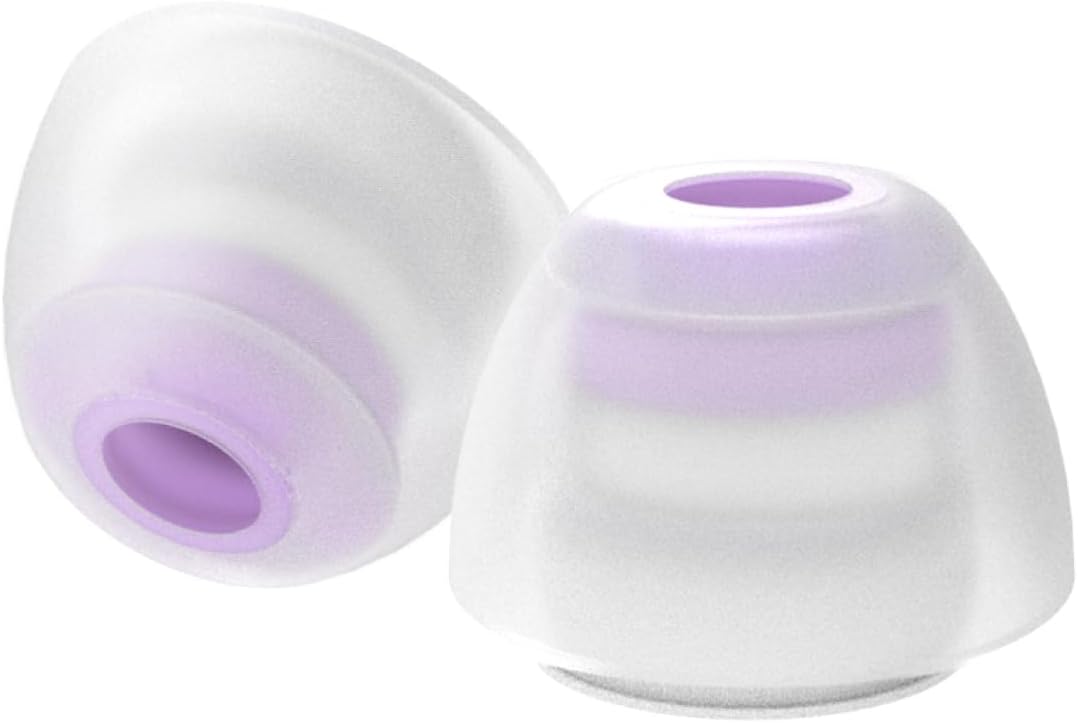 LEPIC nuon Voice+ for Airpods Pro Gen 1 and 2, 2 Pairs Package, Voice Enhancement eartips, Spatial Next Generation eartips, Soft Grip, Noise Cancelling, Phone Call, OTT, Daily (S - 2 Pairs)