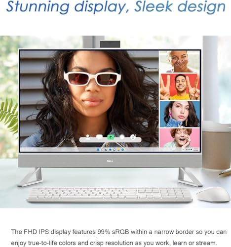 Image of Dell 27 All-in-One Desktop Computer PC - 32GB RAM, 1TB SSD, 27 inch FHD IPS Touchscreen, Intel 7-150U CPU (up to 5.4GHz), GeForce MX570A, Wireless KB & Mouse, Wi-Fi 6E, Bluetooth, Win 11 Pro