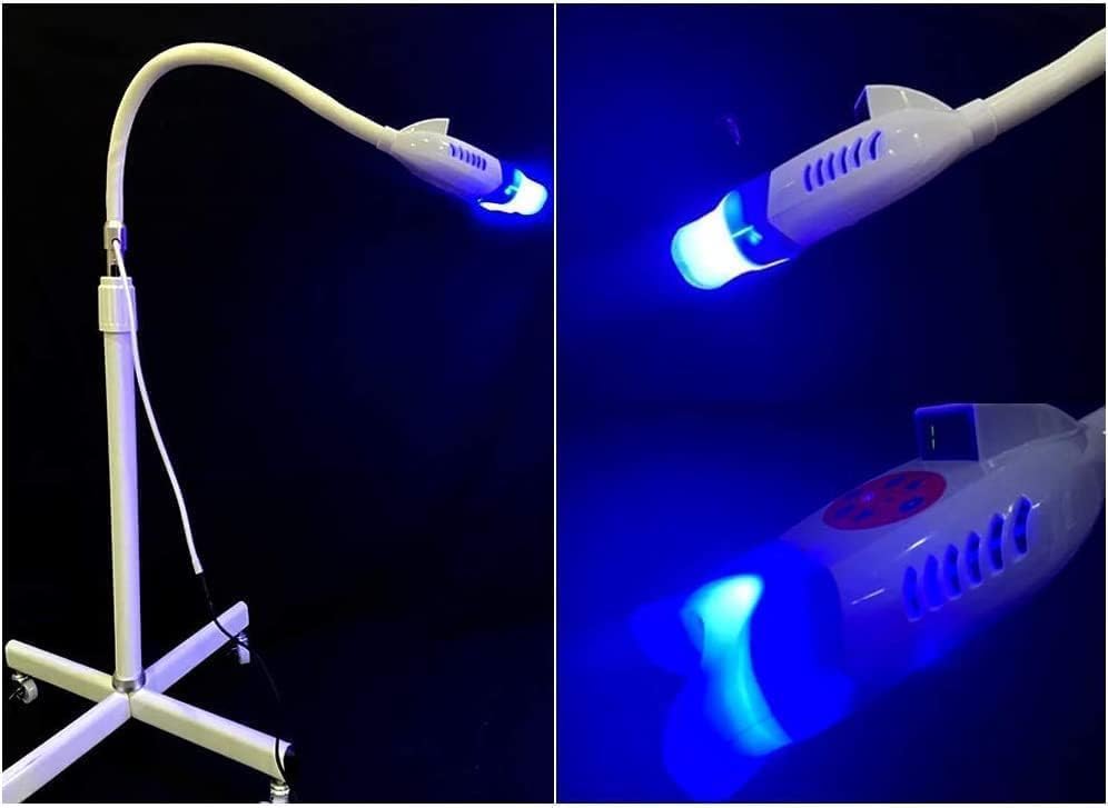 Image of 3 Mode Mobile Teeth Whitening Lamp 10 LED Blue /Red /Purple Cold Light Lamp Bleaching Accelerator System Professional Dental Teeth Whitener Oral Care LED Teeth Whitening Machine Floor Standing Type