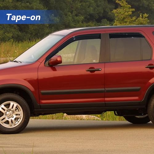 Image of Window Visors Rain Guards for 2002 2003 2004 2005 2006 Honda CRV, Out-Channel Window Vent Wind Deflectors Visors Shades for 02 03 04 05 06 CR-V