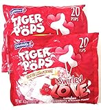 Swirled Love Heart Shaped Tiger Pops - 2 Bags