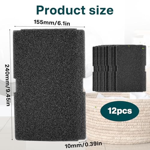 12 Stück Trockner Filter, Beko Trockner Filter 2964840100 Wäschetrockner Filterschwamm für Beko Blomberg ElektraBregenz Wärmepumpentrockner（ 240 × 155 ×10 mm）