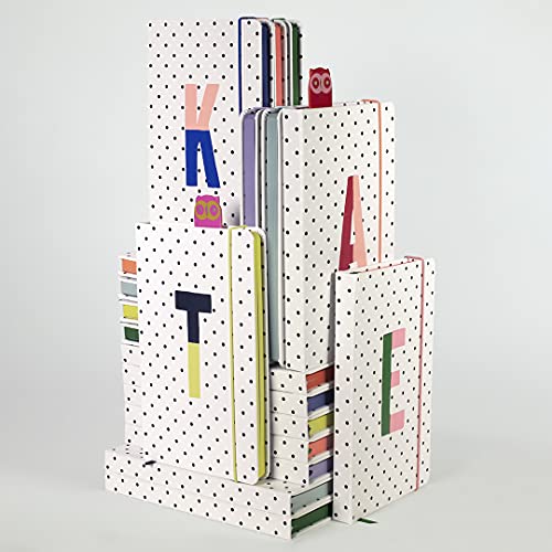 Carnet A5 à lignes Kate Spade G initiales en simili cuir bleu note journal - 5