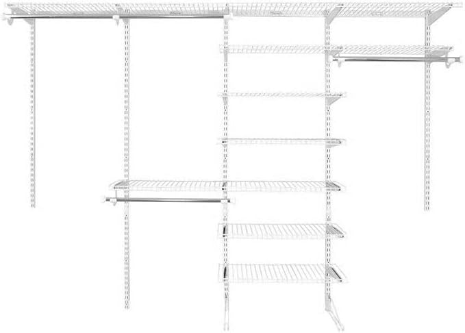 Rubbermaid Configurations Custom Closet Kit 6-10 Ft. Adjustable Metal Wire Shelv