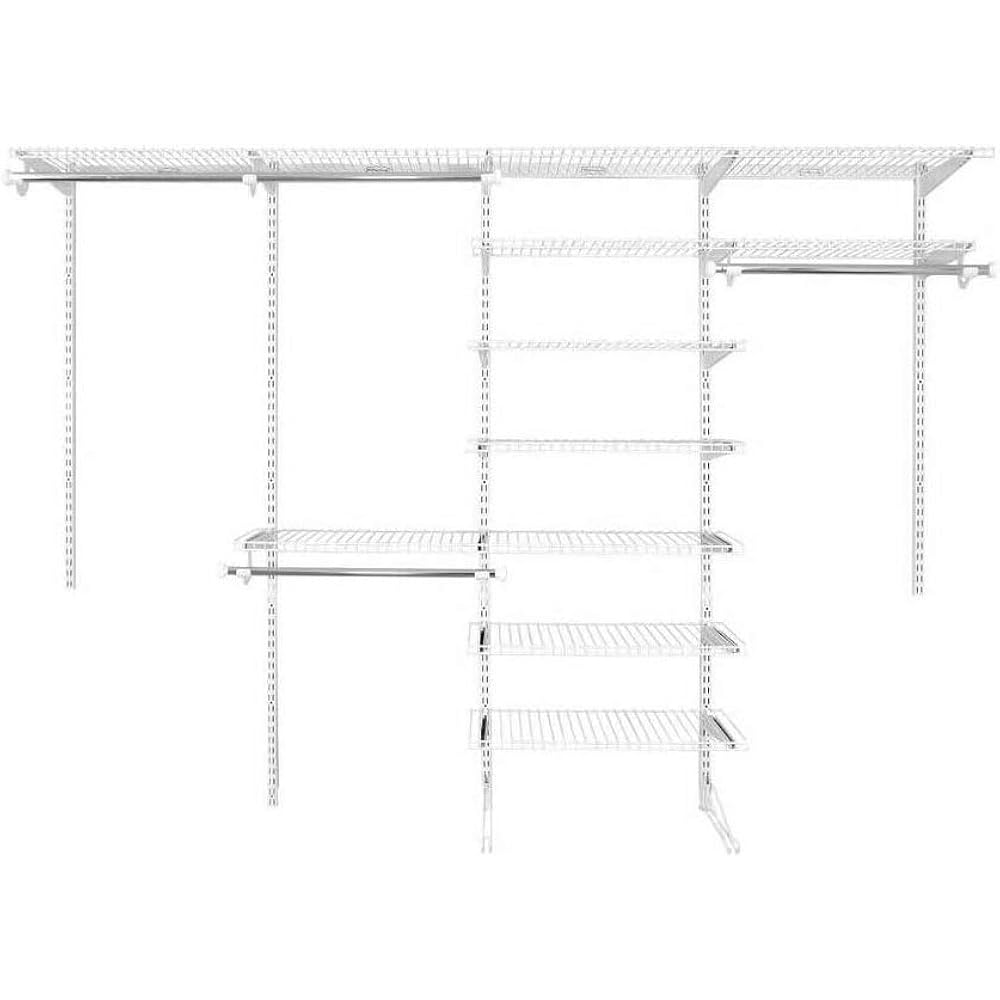 30/mo Finance Rubbermaid FastTrack Closet Kit, White, 610 Ft., Wire