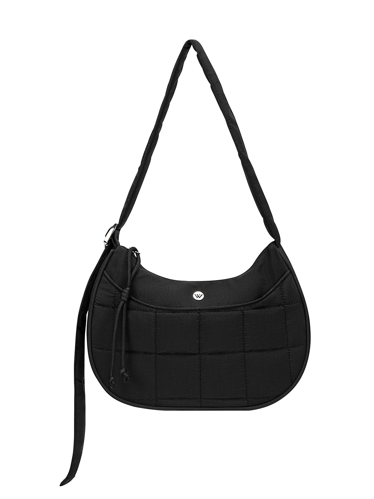 WESTBRONCO Puffer Crescent Shoulder Bags for Women Puffy Quilted Handbags, Nylon Shoulder Purse with Adjustable Strap