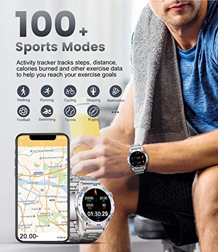 Lige Smart Watch For Men With Bluetooth Answer/Make Call/Voice Speaker, Android Ios Smartwatch 1.32" Full Touch Screen Ip67 Waterproof Fitness Tracker Watch With Sleep Monitor #TOP3