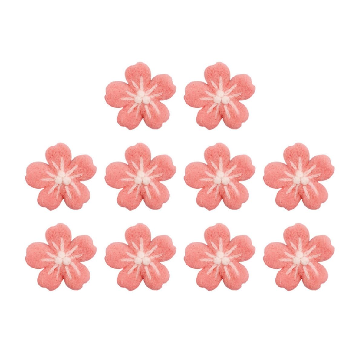 Flores de fieltro SEWACC en lana suave para diademas infantiles