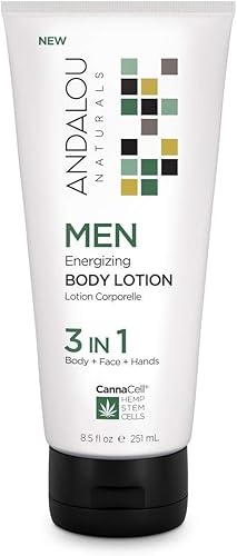 Andalou Naturals CannaCell MEN Loción corporal energizante, 8.5 onzas