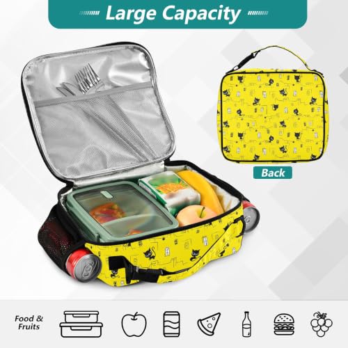 Lonchera térmica reutilizable impermeable con correa para el colegio 7