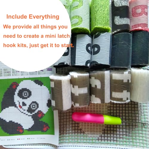 Image of YOOTOM Latch Hook Rug Kits for Adults,DIY Embroidery Crochet Hook Mini Rug Tapestry Set with Color Pre-Printed Canvas,Home Decor Festival Gift Fox 12x12inch