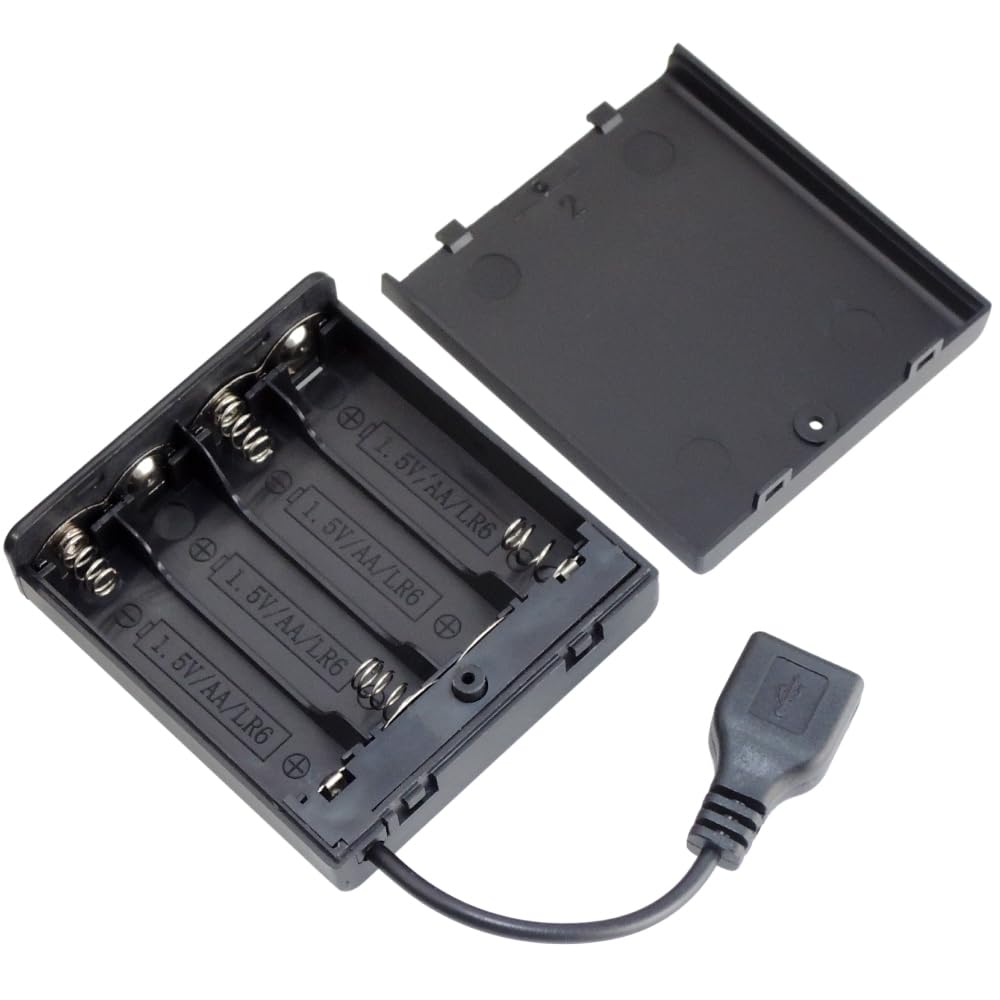 Amazon | KAUMO 電池ボックス USBケーブル出力 (単3電池×4 直列 Amazon | KAUMO 電池ボックス USBケーブル出力 (単3電池×4 直列