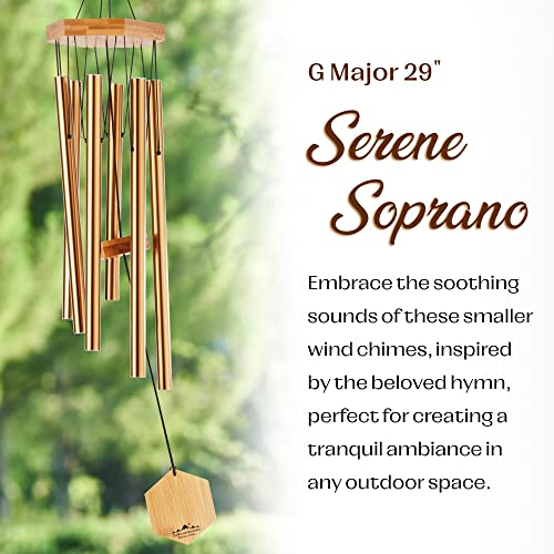 UpBlend Outdoors Wind Chimes for Outside, 29" Bronze Wind Chime Outdoor, Zen Garden Chimes for Outdoors Tin Windchime - Image 3