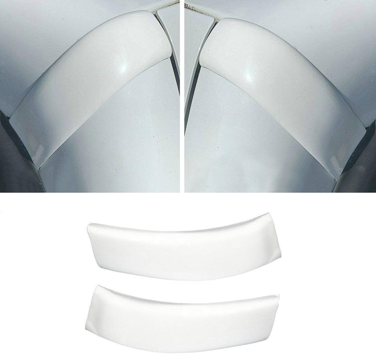 Pair Cab Corner Roof Side Molding Trim for Ford Super Duty F-450 F-250 1999 2000 2001 2002 2003 2004 2005 2006 2007 White YC3Z-2551729-AAA, F81Z-2551729-AAE