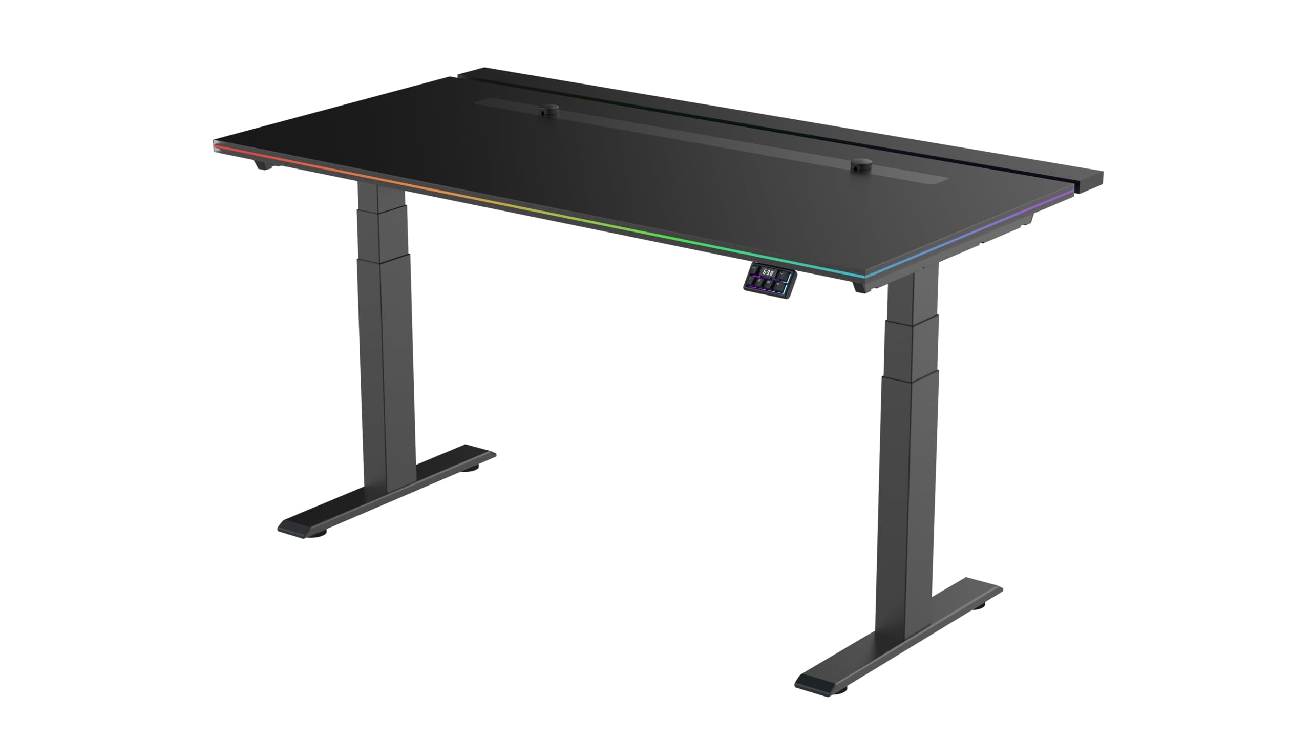 Navodesk APEX ULTRADESK, Electric Standing Desk with RGB Lighting and Cable Mangement, Premium Computer Gaming Desk (Black, 150 x 81 CM)