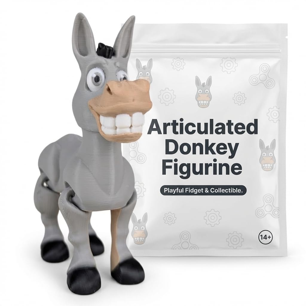 Amazon.com: Articulated Donkey Collectible Figurine - Unique Gray