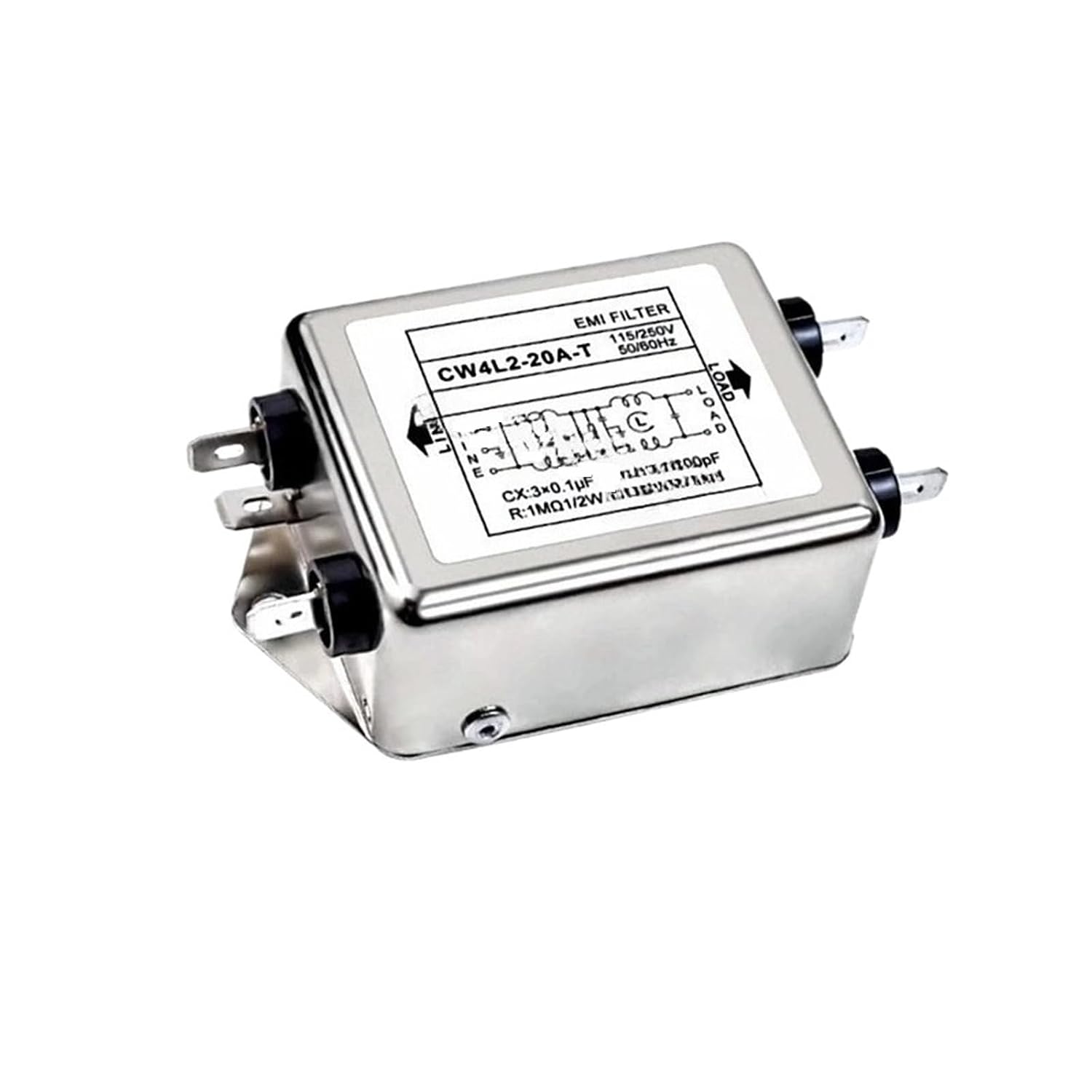 AC Power Filter CW4L2-3/6/10/20A-T/S CW4L2-20A- AC Single-Phase CW4-3A-T 6A 10A 20A Power Supply Filter(CW4L2-6A-S)