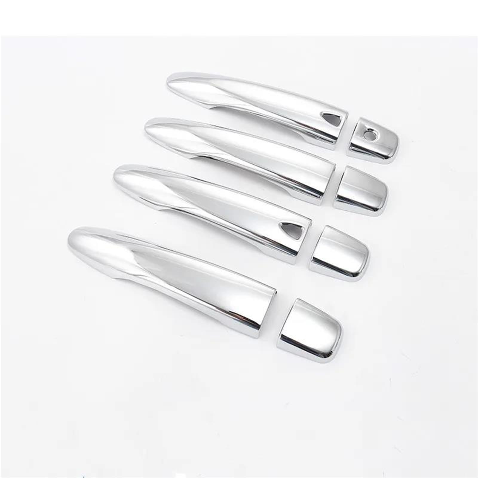 ZAPORA for Kadjar 2015 2016 2017 2018 Chrome Door Handle Cover Pad Sticker Molding Styling Overlay Bezel(Style 1)
