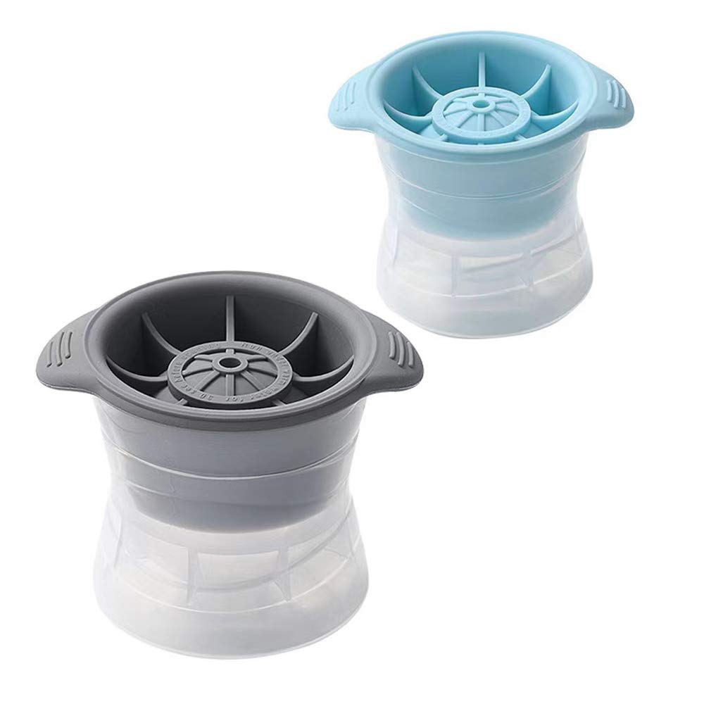 Giant Ice Ball Silicone Moulds-2 Ice Cube Trays Big Sphere Maker for Slow Melting Ice For all Your Favourite Drinks. Gin Whiskey Vodka. Add to Your Cocktail Set. Large Ice Straight From Your Freezer