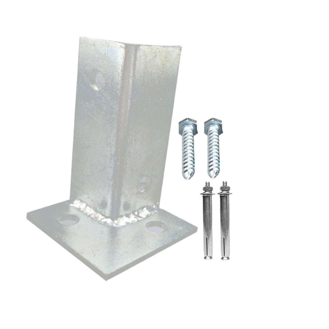 Adjustable Stainless Steel Pergola Fence Holder Kit - Durable Post Bases for Decks, Railings, Mailboxes(16PCS)