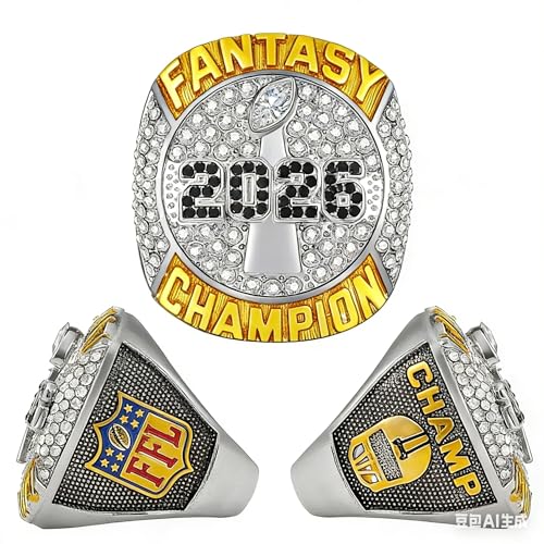 Bague de Football Fantastique 2026 : Trophée Championnat et Idée Cadeau Homme