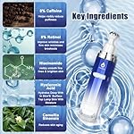 Eye Serum with 8% Caffeine 8% Retinol Hyaluronic Acid Niacinamide peptides for Puffy Bags Fine Lines Dark Circles Wrinkles, Under Eye Cream with 360° Roller Massage Ball, 0.5 fl. oz - Image 4