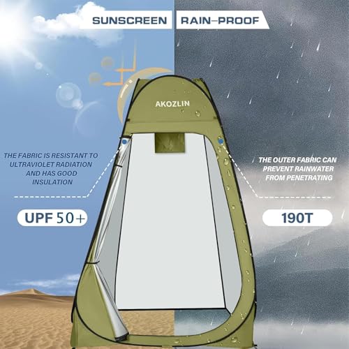 Image of Leosportz Pop Up Tent for Camping - Dress Changing Tents Portable for Men and Women | Camping Bathroom Toilet Pop Up Tent with Full Privecy (Green)