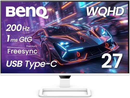 [NEW 2026] BenQ EW270Q 2K QHD 200Hz USB-C 65W PD Gaming Monitor | 350 Nits | 1ms | 5W Speakers | HDRi | AMD FreeSync Premium | For PS5 Xbox Switch | Game Color Mode - (3 Year Warranty KSA)