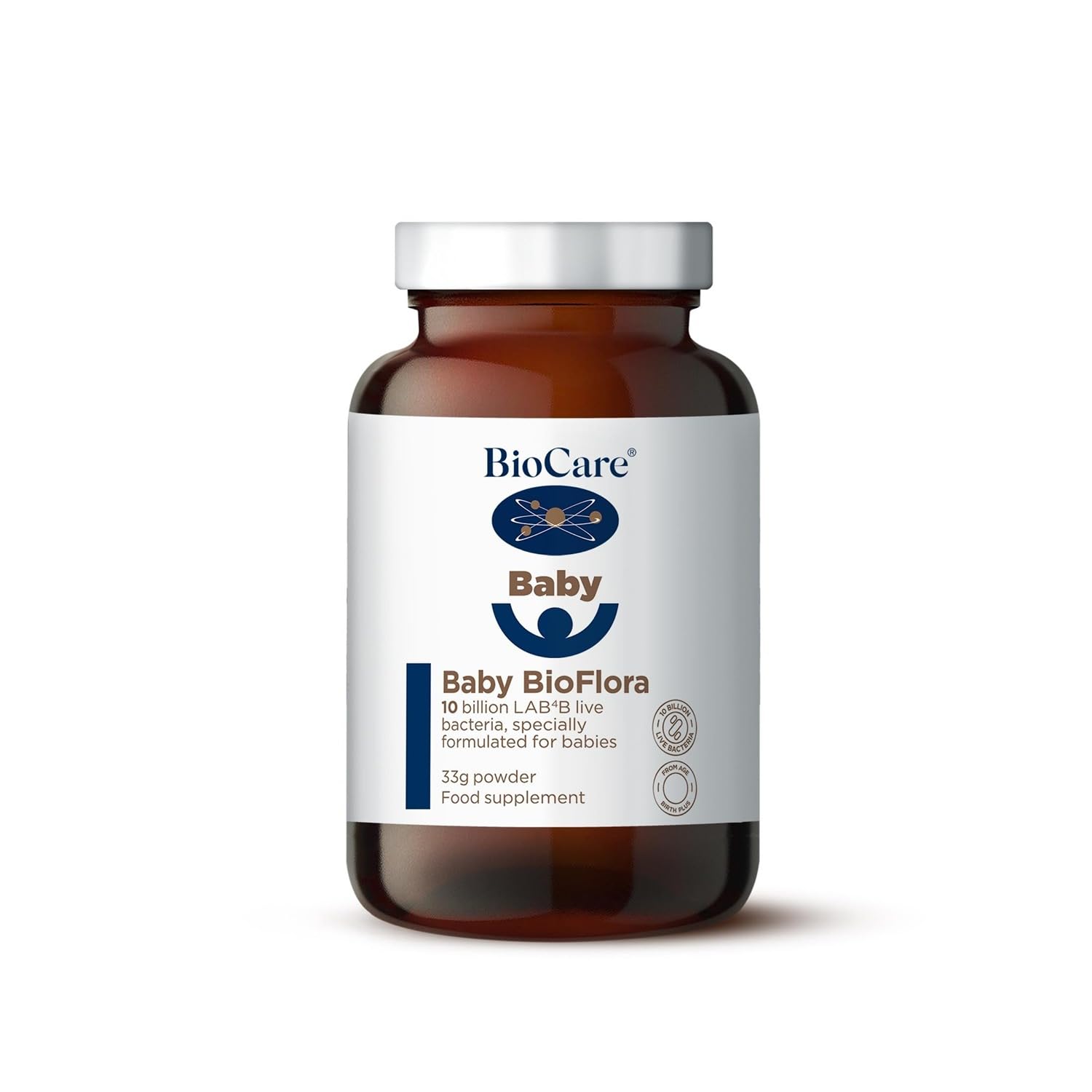 BioCare - Baby BioFlora - Blend of LAB4B Live Bacteria Specially Formulated for Babies - 33g
