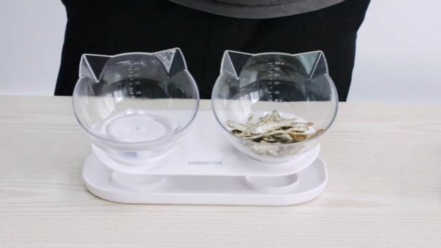 Cat Food Bowls Double Raised - Dorakitten Cat Feeding Bowl Double Kitten Dishes Kitty Water Feeder Raised with Stand for… - Image 7
