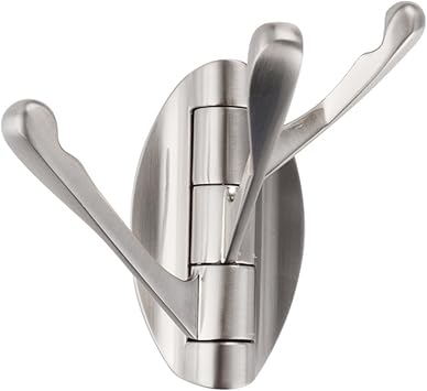 Weirun Swivel Hook Folding Swing Arm Triple Coat Hook with Multi Three Foldable Arms Shower Bath Towel Clothes Hanger Holder