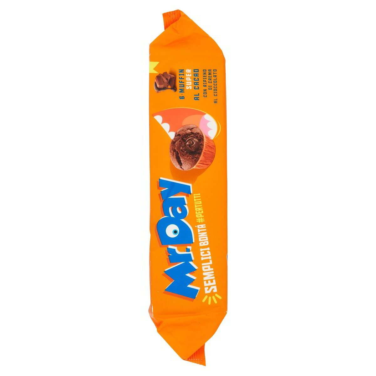 7X Mr. Day Muffin al Cacao Ripieno di Crema al Cioccolato Senza Lattosio (Lactose Free) 300g [CAIYA® BOX da 7 Confezioni]