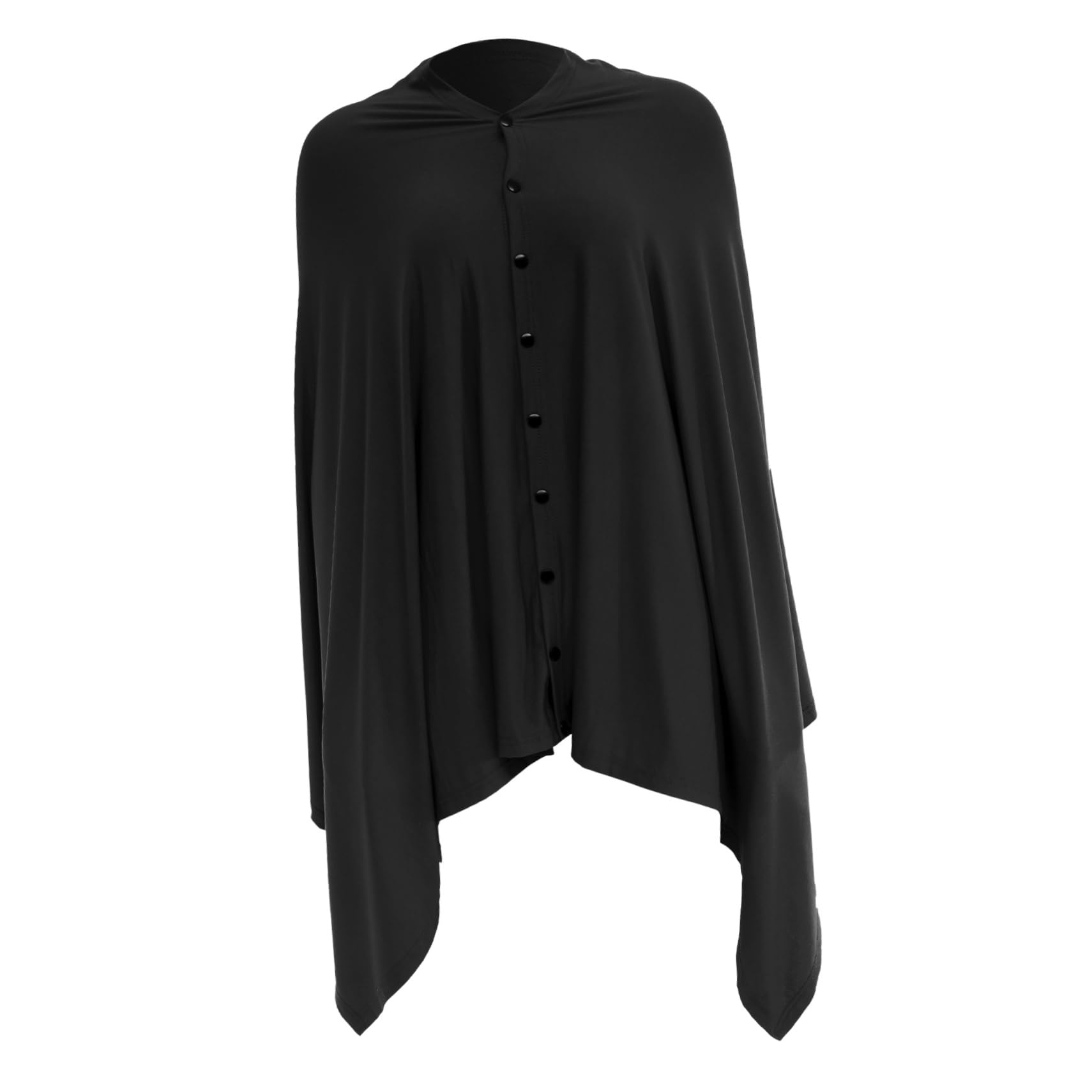 Vaguelly Comfortable Cotton Nursing Shawl Breastfeeding Cover with Buttons Breathable Nursing Cover Poncho Style for Indoor and Outdoor Activities