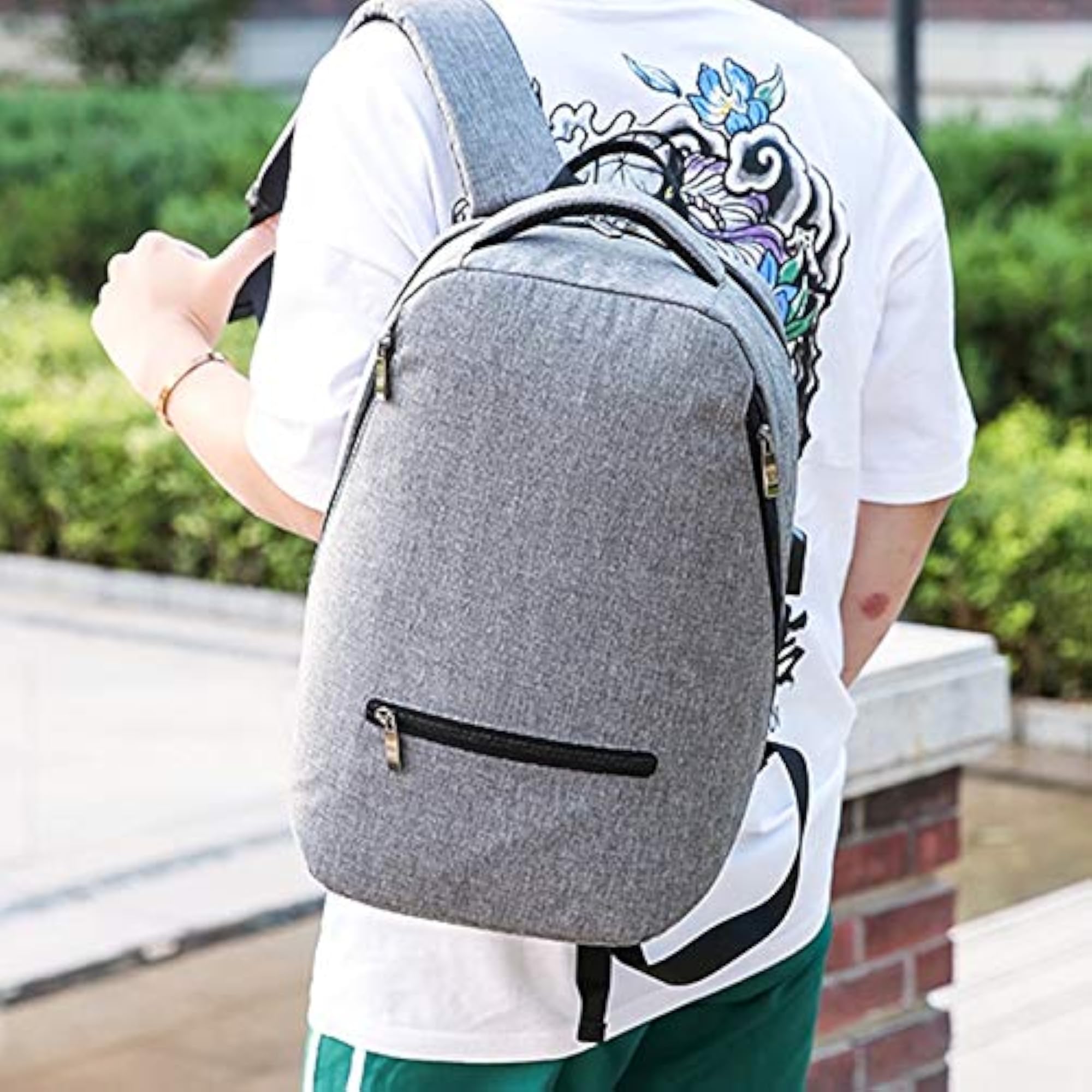 Men's Fashion Anti-Theft Waterproof Backpack for School