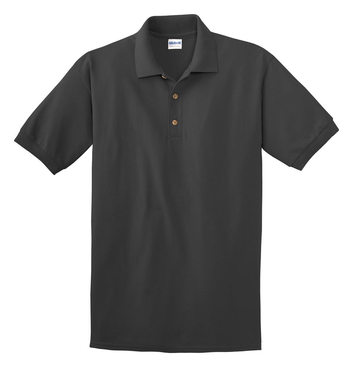 Gildan, polo molto pesante, 100% cotone piqué prelavato Charcoal X-Large